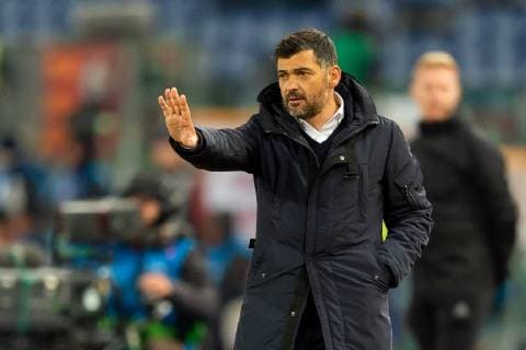 Rome Italy 12 02 2019 UEFA Champions League 2018 19 Season quarter-final AS Rome FC Porto coach Sergio Conceicao Porto gesticulated gesture DeFodi053