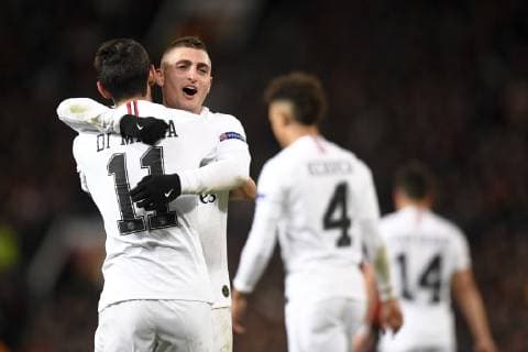 JOIE - 06 MARCO VERRATTI (PSG) FOOTBALL : Manchester United ManU vs Paris SG - Ligue des Champions - 12 02 2019 AnthonyBIBARD FEP Panoramic 