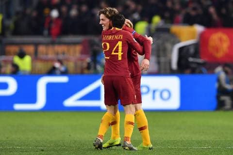 As Roma 12 02 2019 - Champions League Roma-Porto foto Antonello Sammarco Image nella foto: esultanza gol Nicolo Zaniolo 