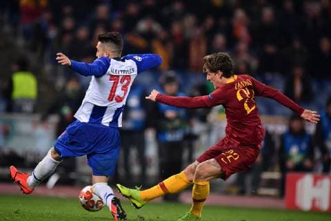 Photo Alfredo Falcone - LaPresse12 02 2019 Roma (Italy SoccerRoma - PortoUefa Champions League 2018 2019 - Olimpico Stadium of RomaIn the pic:gol zaniolo  Copyright: xAlfredoxFalcone LaPresse ALFREDOx