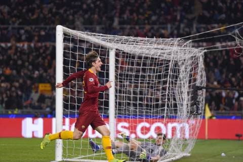 Photo Luciano Rossi AS Roma LaPresse 12 02 2019 Roma (Italia) Soccer AS Roma - Porto Uefa Champions League 2018 2019 - Olimpic Stadium of Roma (Italy) In the pic: Nicol& xf2; Zaniolo  Copyright: xLucianoxRossi ASxRoma LaPresse Lx