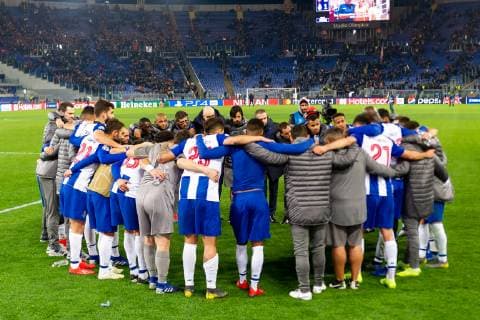 Rome Itallia 12 02 2019 UEFA Champions League 2018 19 Season Quarterfinals AS Rome FC Porto Porto Match in the team disappointed disappointment DeFodi053