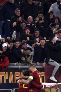 Sport Bilder des Tages February 12, 2019 - Rome, Rome, Italy - Nicol Zaniolo of AS Roma celebrates scoring first goal during the UEFA Champions League round of 16 match between AS Roma and FC Porto at Stadio Olimpico, Rome, Italy on 12 February 2019. AS Roma v FC Porto.UEFA Champions League.12 02 2019.  - ZUMAn230 20190212_zaa_n230_454 Copyright: xGiuseppexMaffiax