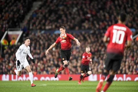 31 NEMANJA MATIC (MAN) - 23 JULIAN DRAXLER (PSG) FOOTBALL : Manchester United ManU vs Paris SG - Ligue des Champions - 12 02 2019 AnthonyBIBARD FEP Panoramic 