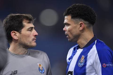 UEFA Champions League, AS Rome - FC Porto Ike Cassilas and Pepe of FC Porto arguing during the UEFA Champions League, Round 16 1st leg, soccer match between AS Roma and FC Porto in Rome, Italy, 12 february 2019 Copyright: xAlexxNicodimx