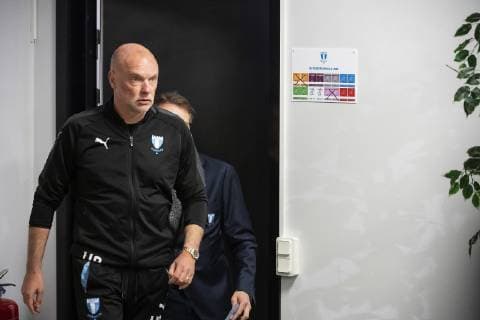 190213 Uwe Rösler head coach of Malmö FF during a press conference ahead of the Europa League match between Malmö FF and Chelsea on February 13 2019 in Malmö Photo Ludvig Thunman BILDBYRAN kod LT 35599,  Copyright: LUDVIGxTHUNMAN BB190213LT004