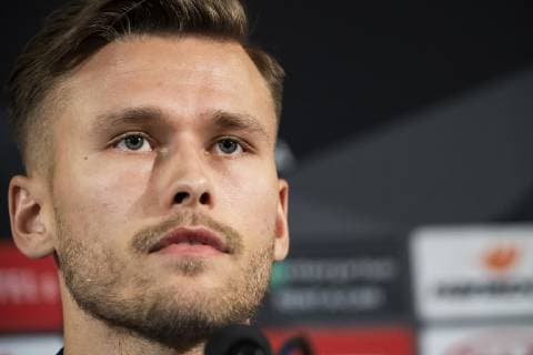 190213 Arnor Traustason of Malmö FF during a press conference ahead of the Europa League match between Malmö FF and Chelsea on February 13 2019 in Malmö Photo Ludvig Thunman BILDBYRAN kod LT 35599,  Copyright: LUDVIGxTHUNMAN BB190213LT008