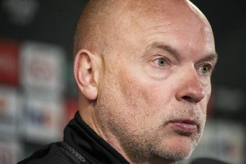 190213 Uwe Rösler head coach of Malmö FF during a press conference ahead of the Europa League match between Malmö FF and Chelsea on February 13 2019 in Malmö Photo Ludvig Thunman BILDBYRAN kod LT 35599,  Copyright: LUDVIGxTHUNMAN BB190213LT010