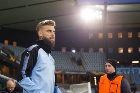 190213 Rasmus Bengtsson of Malmö FF during a training session ahead of the Europa League match between Malmö FF and Chelsea on February 13 2019 in Malmö Photo Ludvig Thunman BILDBYRAN code LT 35599,  Copyright: LUDVIGxTHUNMAN BB190213LT025