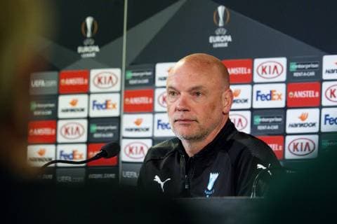 190213 Uwe Rösler head coach of Malmö FF during a training session ahead of the Europa League match between Malmö FF and Chelsea on February 13 2019 in Malmö Photo Ludvig Thunman BILDBYR u0081N kod LT 35599,  Copyright: LUDVIGxTHUNMAN BB190213LT061