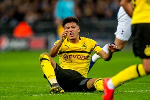 Jadon Sancho of Borussia Dortmund during the UEFA Champions League round of 16 match between Tottenham Hotspur and Borussia Dortmund at Wembley Stadium, London, England on 13 February 2019. Copyright: xSalvioxCalabresex 22920012