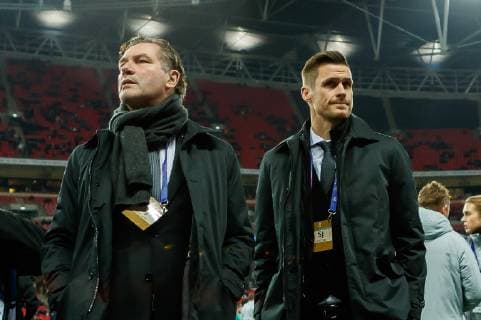 England London 13 02 2019 UEFA Champions League 2018 19 Season Round of 16 First leg Tottenham Hotspur FC BV Borussia Dortmund Sports Director Michael Zorc BVB and Sebastian Kehl BVB watch UEFA Champions League 2018 DeFodi048