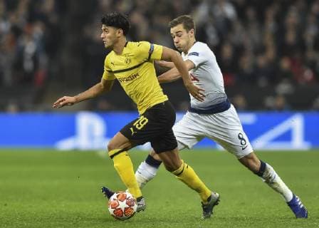 England London 13 02 2019 UEFA Champions League 2018 19 Season Round of 16 First leg Tottenham Hotspur FC BV Borussia Dortmund Mahmoud Dahoud Borussia Dortmund and Harry Winks Tottenham DeFodi056