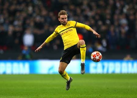 13th February 2019, Wembley Stadium, London England; UEFA Champions League football, Tottenham Hotspur versus Borussia Dortmund; Marcel Schmelzer of Borussia Dortmund  ActionPlus12105242 JohnxPatrickxFletcher