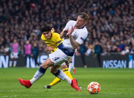 Borussia Dortmund Mahmoud Dahoud during the UEFA Champions League match between Tottenham Hotspur and Borussia Dortmund at Wembley Stadium, London, England on 13 February 2019. Copyright: xAndrewxAleksiejczukx PMI-2621-0010