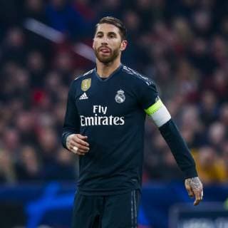 AMSTERDAM, Ajax - Real Madrid 1-2, football, Champions League Season 2018 2019, 13-02-2019, Johan Cruijff Arena, Real Madrid player Sergio Ramos Ajax - Real Madrid  x2821538x