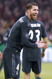 RAMOS Sergio Captains Team Real Madrid UEFA Champions League Season 2019 Round of 16 Game Ajax Amsterdam Real Madrid 1 2 on 13 February 2019 at the Johan Cruyff Arena