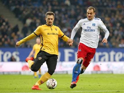 Hamburg Germany 11 02 2019 2 Bundesliga 21 Matchday Hamburger SV Dynamo Dresden Sören Gonther Dynamo Dresden Pierre Michel Lasogga Hamburg DeFodi502