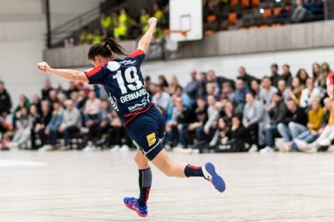 Lisa Gebhard SG H2Ku Herrenberg Kuties 19 VfL Waiblingen Tigers vs SG H2Ku Herrenberg Kuties Handball 2 Bundesliga Women HBF Saison 18 19 15 02 2019 VfL Waiblingen Tigers vs SG H2Ku Herrenberg Kuties Handball 2 Bundesliga Women HBF Saison 18 19 15 02 2019 Waiblingen Copyright: xEIBNER WolfgangxFrankx EP_WFK