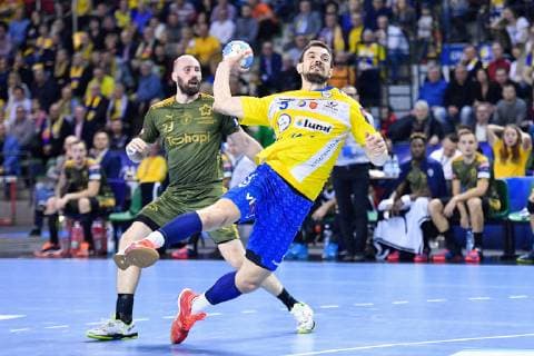 16.02.2019 KIELCE UL. BOCZNA ( POLAND ) PILKA RECZNA MEZCZYZN ( HANDBALL MEN S ) LIGA MISTRZOW - FAZA GRUPOWA GRUPA A ( MEN S VELUX EHF CHAMPIONS LEAGUE - GROUP PHASE A ) MECZ PGE VIVE KIELCE - MONTPELLIER HB ( GAME ) NZ KAVTICNIK VID MICHAL JURECKI FOTO MICHAL STANCZYK CYFRASPORT NEWSPIX.PL --- Newspix.pl  20190216CSMS0011