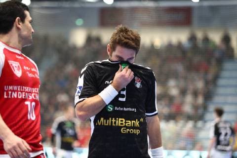Stefan Schroeder Hamburg is disappointed TuS Ferndorf Handball Sports Club Hamburg Handball 2 League 16 02 2019 TuS Ferndorf Handball Sports Club Hamburg Handball 2 League 16 02 2019 Gummersbach Copyright: xEIBNER RenexWeissx EP_RWS