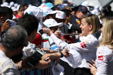 Susie Wolff GBR Team Principal Venturi Formula E Team signs autographs in paddock E Village Formula E Grand Prix Mexico City 16 02 2019
