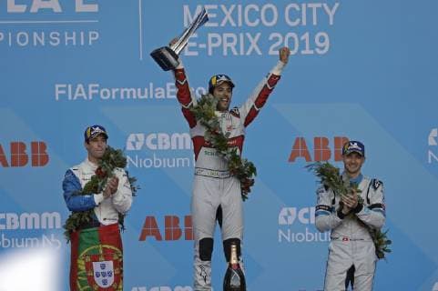 Antonio Felix da Costa P Lucas di Grassi BR Edoardo Mortara I FIA Formula E Mexico FIA Formula E 2019 www.kraelingbildagentur.de
