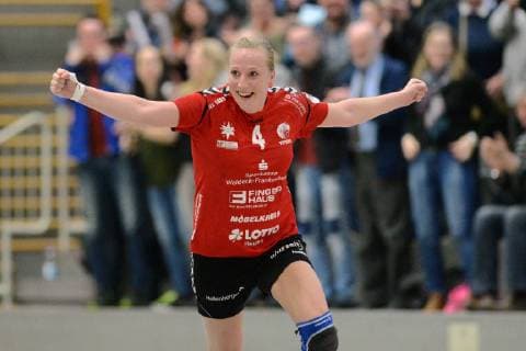 Jubilation by Sabine Heusdens HSG Bad Wildungen Vipers GER HSG Bad Wildungen Vipers HSG Blomberg Lippe Handball 1 Bundesliga Women 16 02 2019 GER HSG Bad Wildungen Vipers HSG Blomberg Lippe Handball 1 Liga Women 16 02 2019 Bad Wildungen Copyright: xEIBNER RolandxSippelx EP_RSL