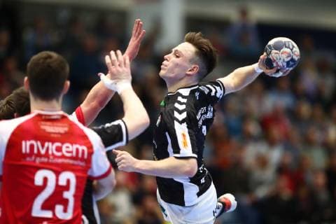 Goalscoring by Leif Tissier Hamburg TuS Ferndorf Handball Sport Verein Hamburg Handball 2 Liga 16 02 2019 TuS Ferndorf Handball Sport Verein Hamburg Handball 2 Liga 16 02 2019 Gummersbach Copyright: xEIBNER RenexWeissx EP_RWS