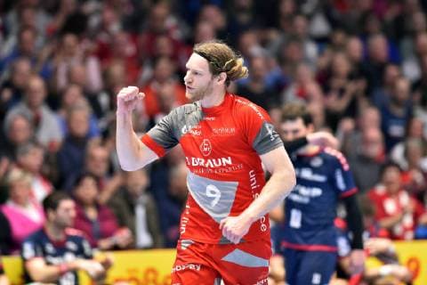 Cheers by Tobias Reichmann MT Melsungen GER MT Melsungen SG BBM Bietigheim Handball 1 Bundesliga Men 17 02 2019 GER MT Melsungen SG BBM Bietigheim Handball 1 Liga Men 17 02 2019 Kassel Copyright: xEIBNER RolandxSippelx EP_RSL