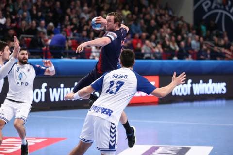 Handball, CL, Paris St. Germain - HC Zagreb Sander Sagosen (Paris) HANDBALL : VELUX EHF Champions League - 12eme journee - Paris Saint-Germain Handball vs HC PPD Zagreb - 17 02 2019 KevinDomas Panoramic 
