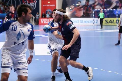 Handball, CL, Paris St. Germain - HC Zagreb Mikkel Hansen (Paris) HANDBALL : VELUX EHF Champions League - 12eme journee - Paris Saint-Germain Handball vs HC PPD Zagreb - 17 02 2019 KevinDomas Panoramic 