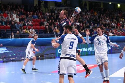 Handball, CL, Paris St. Germain - HC Zagreb Henrik Toft Hansen (Paris) HANDBALL : VELUX EHF Champions League - 12eme journee - Paris Saint-Germain Handball vs HC PPD Zagreb - 17 02 2019 KevinDomas Panoramic 