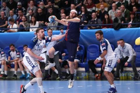 Handball, CL, Paris St. Germain - HC Zagreb Mikkel Hansen (Paris) HANDBALL : VELUX EHF Champions League - 12eme journee - Paris Saint-Germain Handball vs HC PPD Zagreb - 17 02 2019 KevinDomas Panoramic 