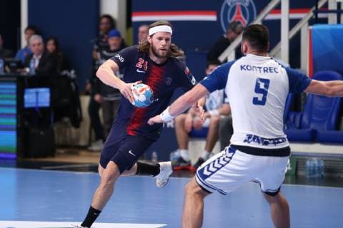 Handball, CL, Paris St. Germain - HC Zagreb Mikkel Hansen (Paris) HANDBALL : VELUX EHF Champions League - 12eme journee - Paris Saint-Germain Handball vs HC PPD Zagreb - 17 02 2019 KevinDomas Panoramic 