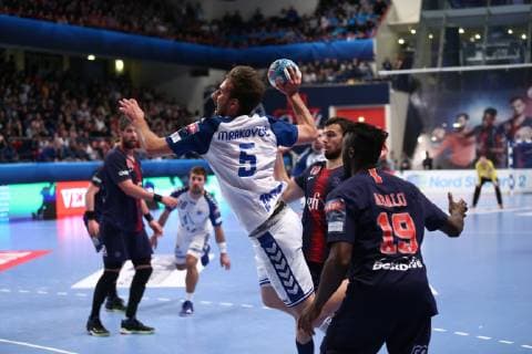 Handball, CL, Paris St. Germain - HC Zagreb Luka Mrakovcic (Zagreb) HANDBALL : VELUX EHF Champions League - 12eme journee - Paris Saint-Germain Handball vs HC PPD Zagreb - 17 02 2019 KevinDomas Panoramic 