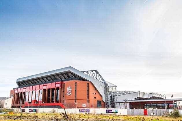 general view of anfield stadium during the UEFA Champions League round of 16 match between Liverpool FC and Bayern Munich at Anfield on February 19, 2019 in Liverpool, United Kingdom UEFA Champions League 2018 2019 xVIxVIxImagesx xTomxBodexMultimediaxIVx 13676764
