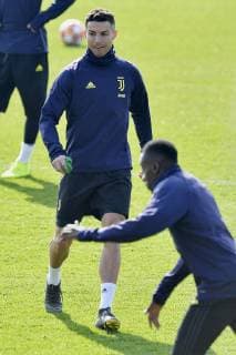 Photo LaPresse - Fabio Ferrari February 19, 2019 Turin, Italy soccer Juventus fc session training day before Atletico Madrid vs Juventus Fc - Uefa Champions In the pic:Cristiano Ronaldo (Juventus F.C.);  Copyright: xFabioxFerrari LaPressex