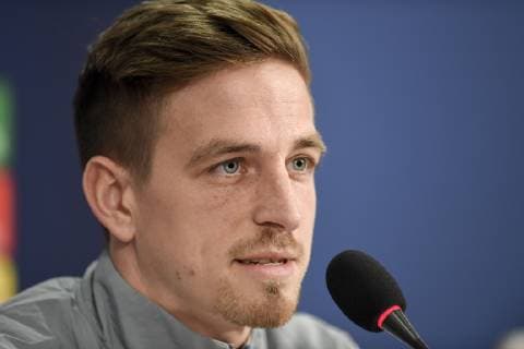19 02 2019 Football Season 2018 2019 Champions League Round of 16 Press conference and final training FC Schalke 04 Bastian Oczipka FC Schalke 04 Gelsenkirchen Veltins Arena NRW Germany