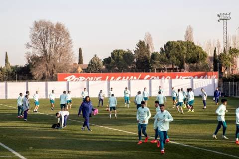 Atletico Madrid s players participate in a training session at Wanda center, in Majadahonda, Madrid, Spain, 19 February 2019. Atletico Madrid will face Juventus in the UEFA Champions League round of 16 first leg soccer match on 20 February 2019. Atletico Madrid training !ACHTUNG: NUR REDAKTIONELLE NUTZUNG!  Copyright: xRodrigoxJimenezx GRAF151 20190219-636861989795058705