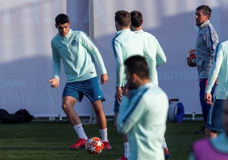 Atletico Madrid s Alvaro Morata participates in a training session at Wanda center, in Majadahonda, Madrid, Spain, 19 February 2019. Atletico Madrid will face Juventus in the UEFA Champions League round of 16 first leg soccer match on 20 February 2019. Atletico Madrid training !ACHTUNG: NUR REDAKTIONELLE NUTZUNG!  Copyright: xRodrigoxJimenezx GRAF156 20190219-636861991076687835