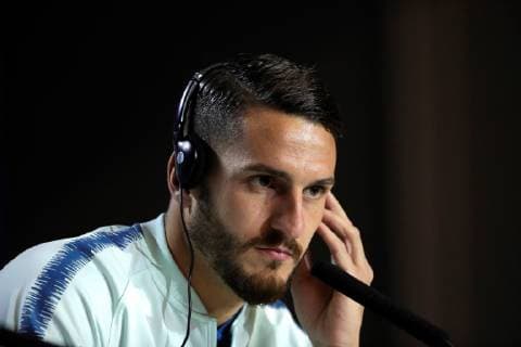 Atletico Madrid s Koke Resurreccion delivers a press conference PK Pressekonferenz at the Wanda Metropolitano stadium in Madrid, Spain, 19 February 2019. Atletico Madrid will face Juventus on a UEFA Champions League round of 16 first leg soccer match on 20 February 2019. Atletico Madrid s presser !ACHTUNG: NUR REDAKTIONELLE NUTZUNG!  Copyright: xJuanJoxMartinx GRAF264 20190219-636862032266145984