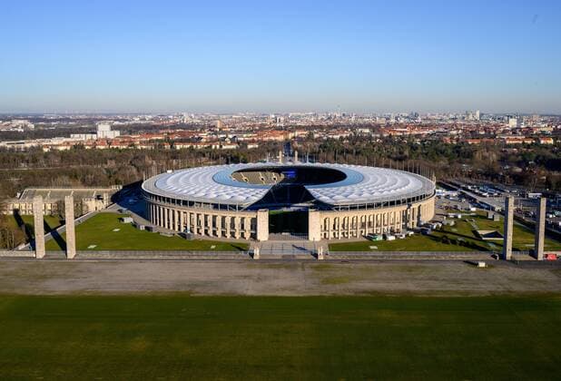 16 February 2019 Berlin Olympiastadion Football 1 Bundesliga 22 Matchday Hertha BSC SV Werder Bremen The Olympiastadion in Berlin Home of Soccer Bundesliga player Hertha BSC DFL REGULATIONS PROHIBIT ANY USE OF PHOTOGRAPHS AS IMAGE SEQUENCES AND OR QUASI VIDEO