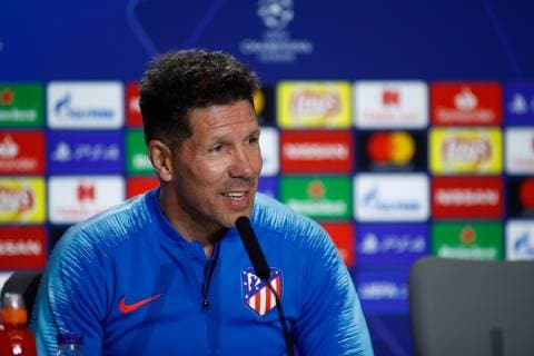 February 19, 2019 - Madrid, MADRID, SPAIN - Diego Pablo Simeone of Atletico de Madrid during the press conference PK Pressekonferenz before the Champions League football match between Atletico de Madrid and Juventus at Wanda Metropolitano stadium, Madrid, Spain, Februeary 19th 2019. Soccer: Champions League - At. Madrid v Juventus - ZUMAa181 20190219_zaa_a181_106 Copyright: xAFP7x