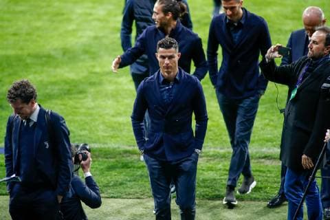 February 19, 2019 - Madrid, MADRID, SPAIN - Cristiano Ronaldo of Juventus during the press conference PK Pressekonferenz before the Champions League football match between Atletico de Madrid and Juventus at Wanda Metropolitano stadium, Madrid, Spain, Februeary 19th 2019. Soccer: Champions League - At. Madrid v Juventus - ZUMAa181 20190219_zaa_a181_145 Copyright: xAFP7x