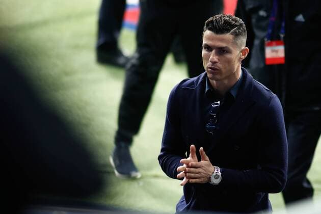 February 19, 2019 - Madrid, MADRID, SPAIN - Cristiano Ronaldo of Juventus during the press conference PK Pressekonferenz before the Champions League football match between Atletico de Madrid and Juventus at Wanda Metropolitano stadium, Madrid, Spain, Februeary 19th 2019. Soccer: Champions League - At. Madrid v Juventus - ZUMAa181 20190219_zaa_a181_146 Copyright: xAFP7x