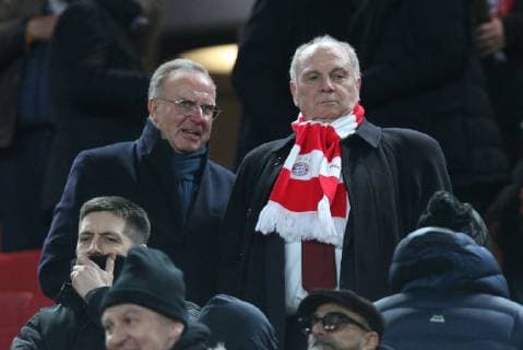 l r Chairman Karl Heinz Rummenigge FC Bayern Muenchen and President Uli Hoeness FC Bayern Muenchen Liverpool FC vs. FC Bayern Muenchen Soccer Champions League Round of 16 19 02 2019 Liverpool Liverpool England Copyright: xkolbert-press ChristianxKolbertx