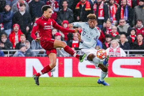 v left in the total ÊTrent Alexander Arnold FC Liverpool and Kingsley Coman FC Bayern Muenchen GER UEFA Champions League Round of 16 FC Liverpool FC Bayern Muenchen 19 02 2019 Liverpool Copyright: xTomxWellerx xEibner-Pressefotox EP_twr