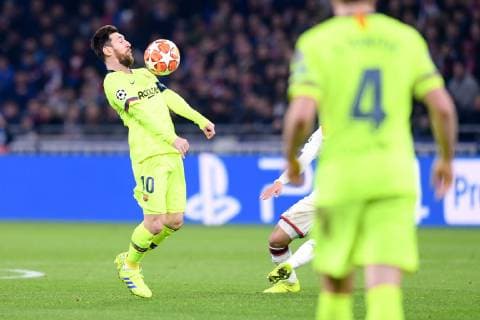 10 LIONEL MESSI (BAR) FOOTBALL : Lyon vs Barcelone - Ligue des Champions - 19 02 2019 FEP Panoramic 