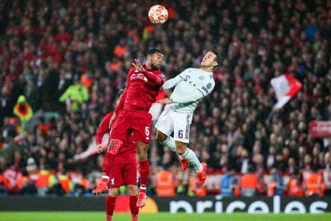 v left in the total ÊGeorginio Wijnaldum FC Liverpool and Thiago FC Bayern Muenchen GER UEFA Champions League Round of 16 FC Liverpool FC Bayern Muenchen 19 02 2019 Liverpool Copyright: xTomxWellerx xEibner-Pressefotox EP_twr